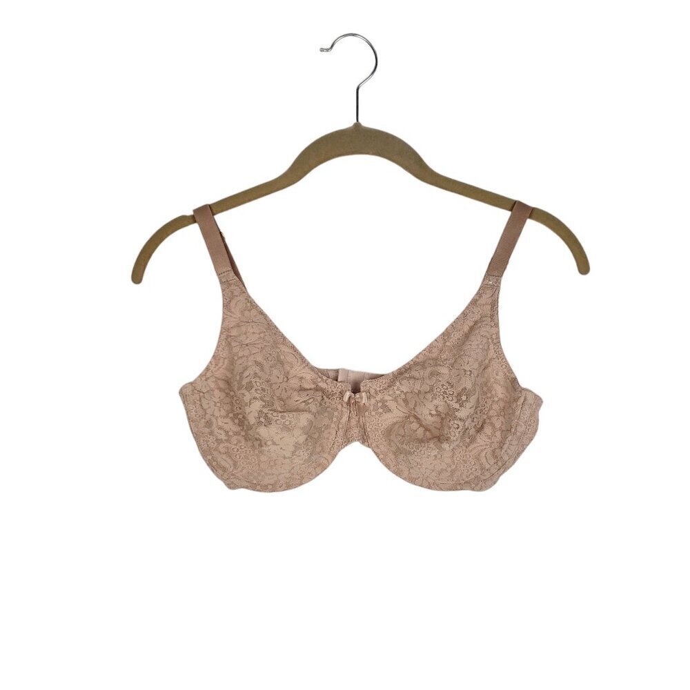 Wacoal Halo Lace Seamless Underwire Bra 65149 Toast Tan Neutral Size 34D